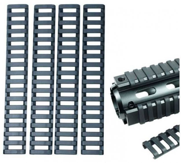 Handschutz 4 Stück für Picatinny-Schiene 175 mm lang in 3 Farben